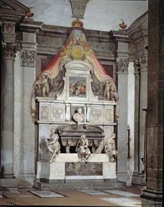 Michelangelo Buonarrotin (1475-1564) muistomerkki (marmori)